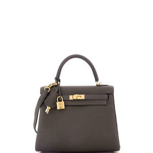 Hermes Kelly 25 Green Togo with Gold Hardware